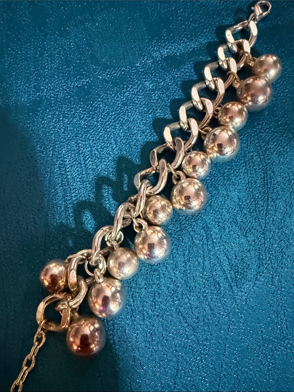 Silver-Tone Ball Charm Bracelet - Women Jewelry